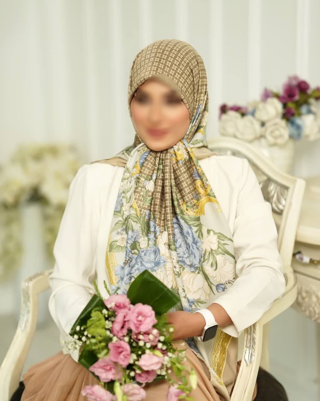 روسری ابریشم ژاکارد - تصویر ۵
