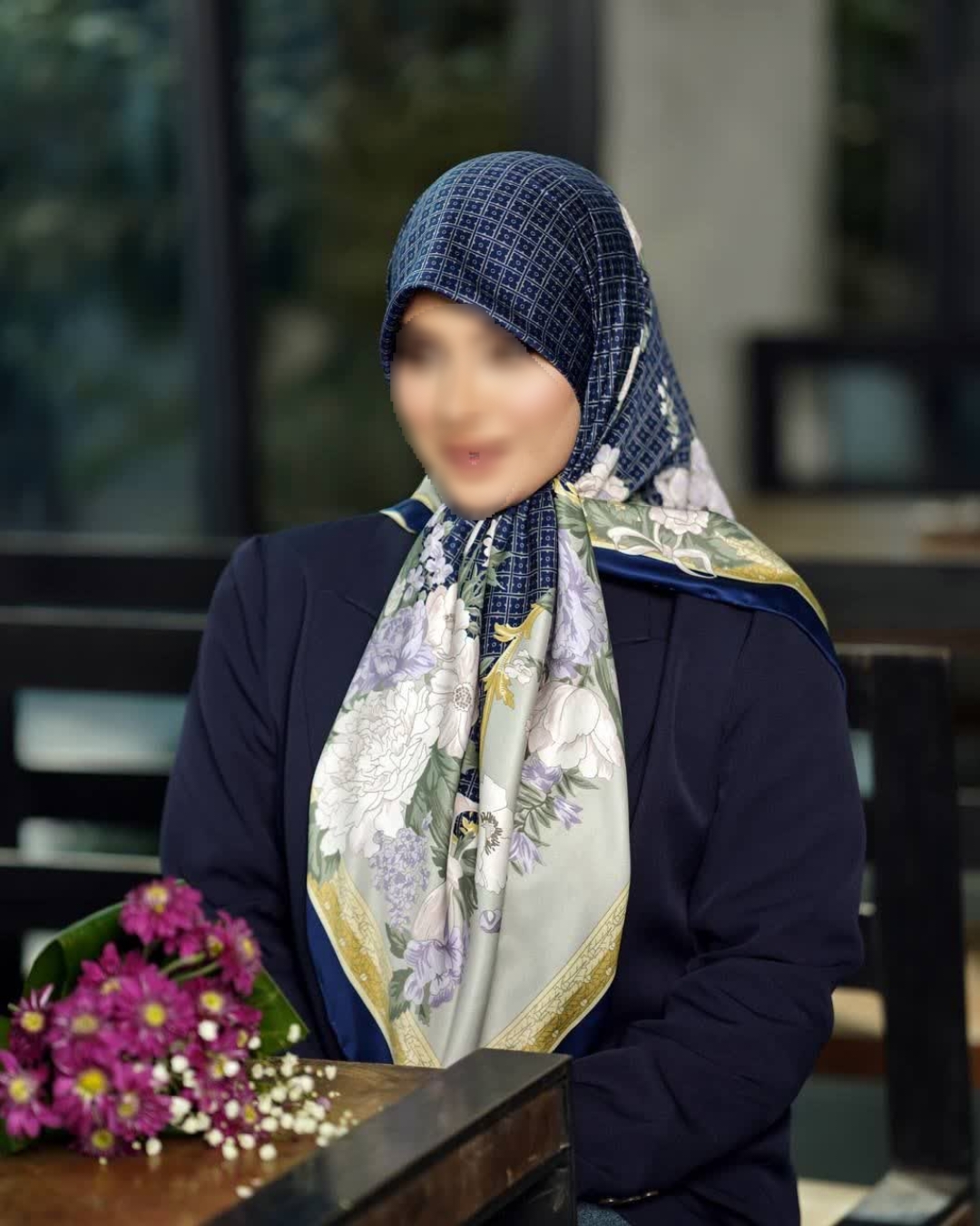 روسری ابریشم ژاکارد - تصویر ۳