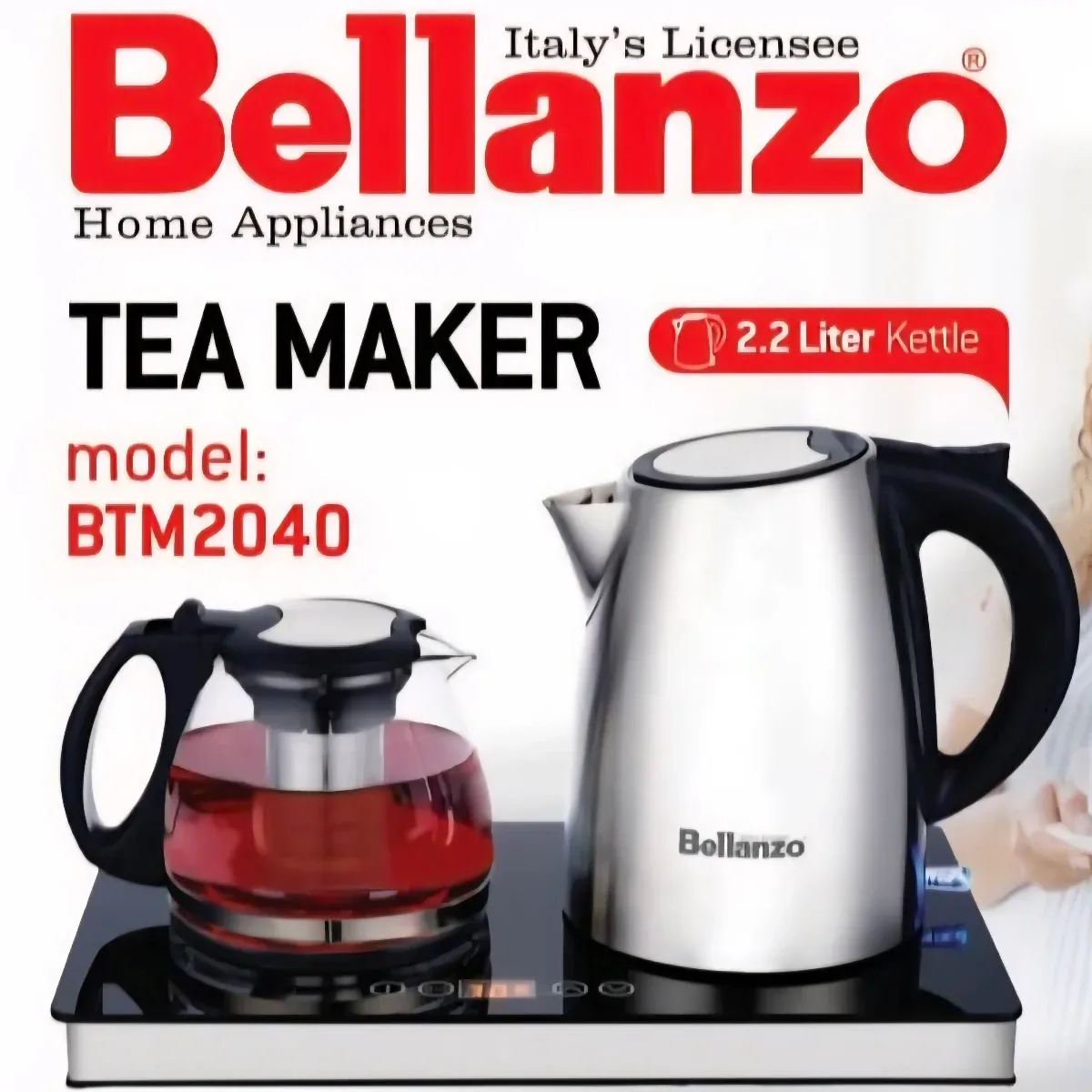چای ساز برقی صفحه ای بلانزو Bellanzo مدل BTM2040 - تصویر ۳