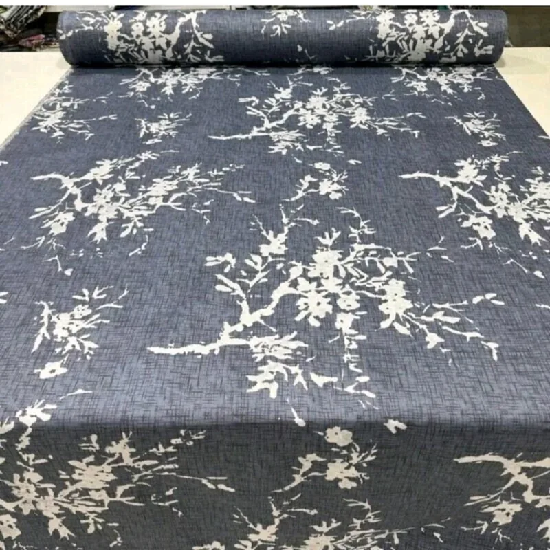 پارچه ملافه ای،پارچه ملحفه ای عرض240 سانت پارچه ملافه ای طرح شکوفه جنس پیگمنت بدون رنگدهی و آبرفت در طرح های مختلف - برای انتخاب طرح باهام تماس بگیرید - تصویر ۶