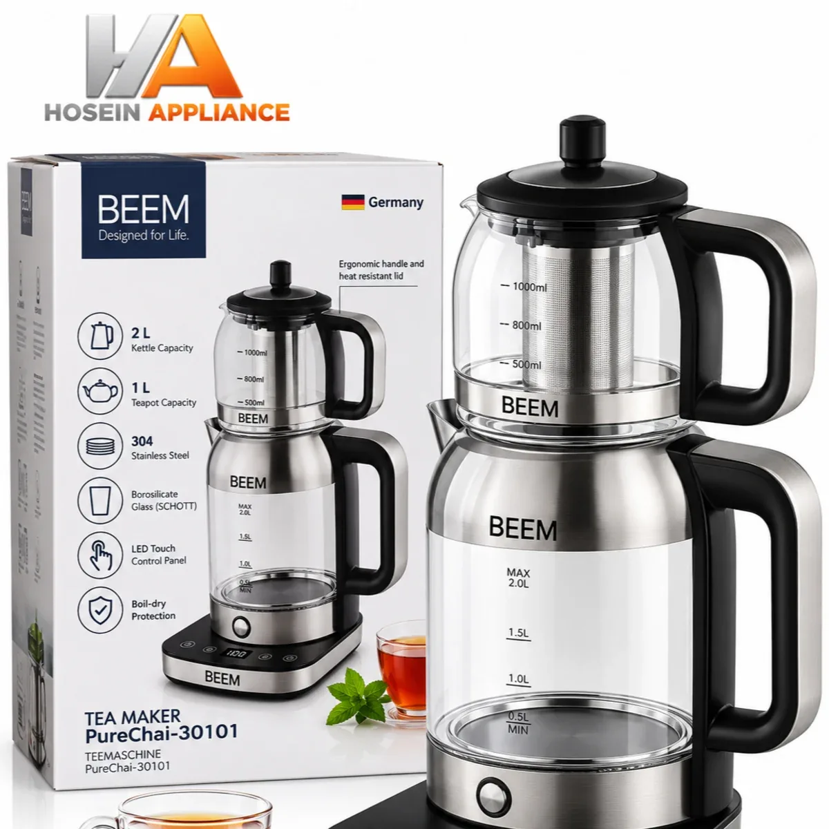چایساز بیم BEEM مدل PureChai 30101 شیشه شات