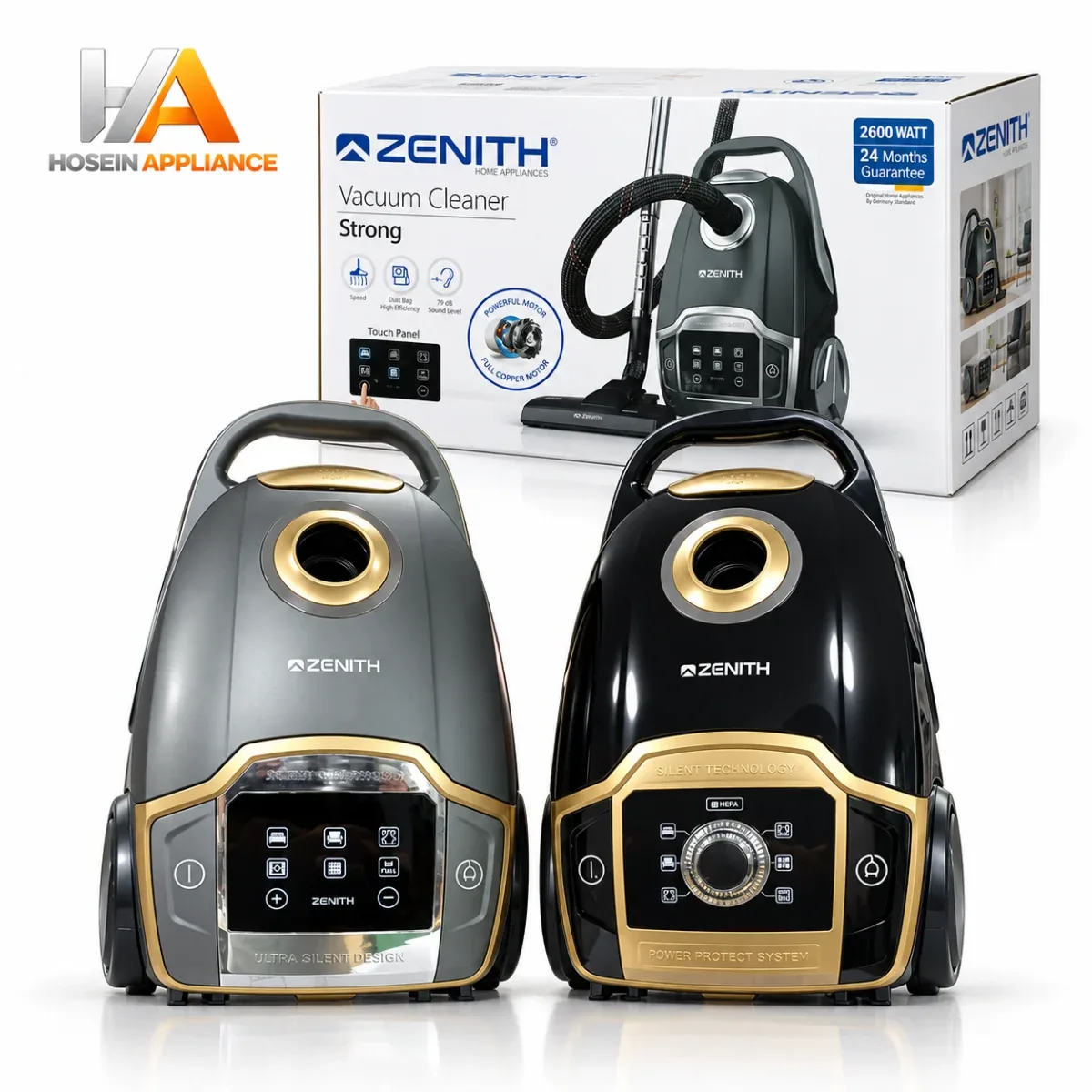 جاروبرقی زنیت ZENITH مدل Strong با موتور پرقدرت، صفحه دیجیتال و کنترل ولومی