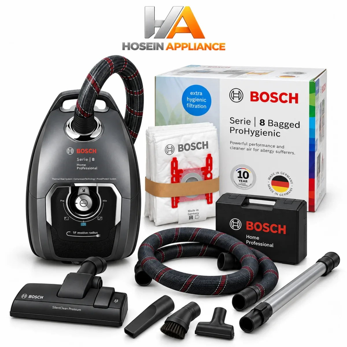جاروبرقی کیسهدار بوش Bosch مدل BGL8PRO5 سری 8 با موتور 2100 وات