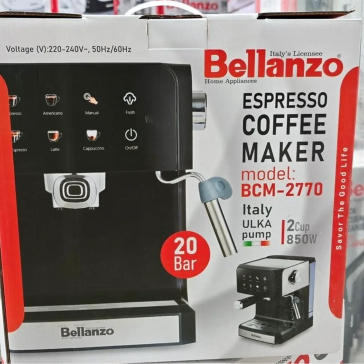 اسپرسوساز بلانزو Bellanzo فشار 20 بار مدل2770 BCM - تصویر ۴