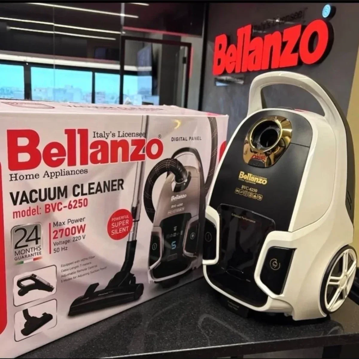 جاروبرقی بلانزو Bellanzo مدل BVC-6250 قدرت 2700 وات با صفحه دیجیتال - تصویر ۳