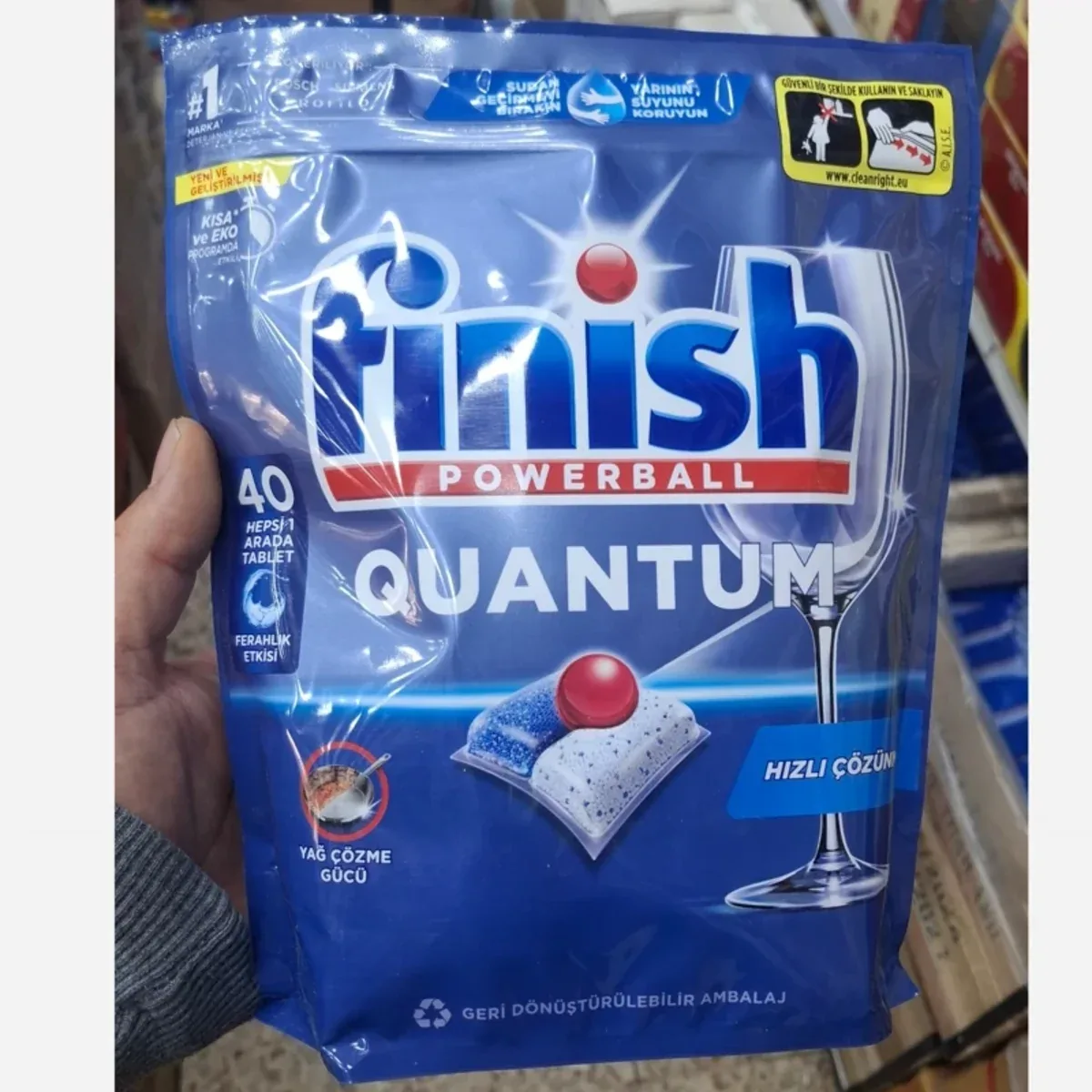 قرص ماشین ظرفشویی فینیش FINISH مدل QUANTUM بسته 40 عددی - تصویر ۳