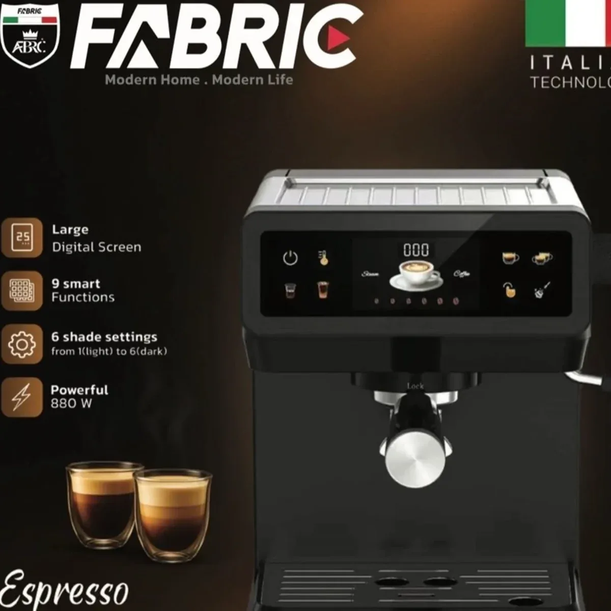 اسپرسوساز نیمه صنعتی فابریک Fabric مدل FEM 2509 - تصویر ۴