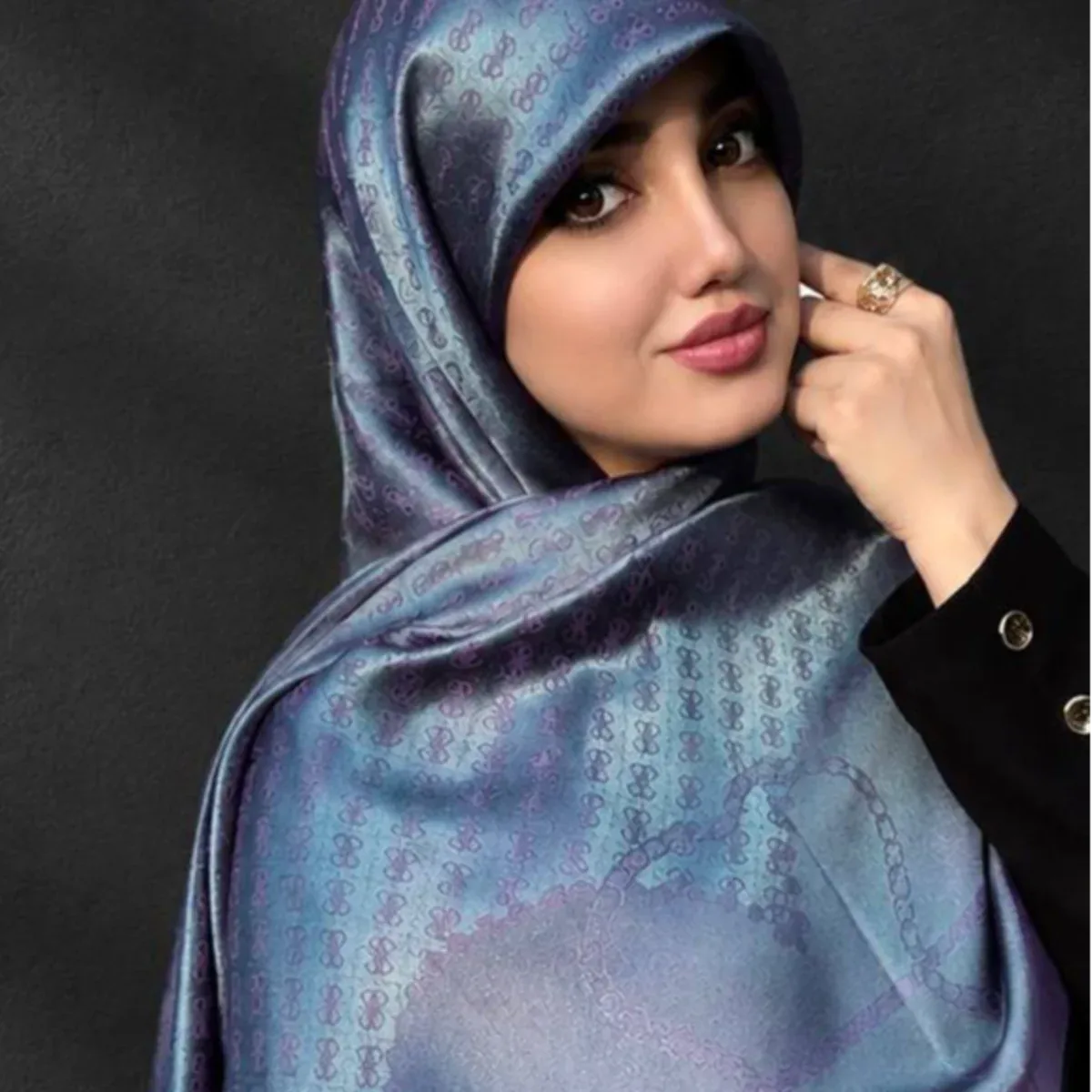 روسری ژاکارد نیلا - تصویر ۵