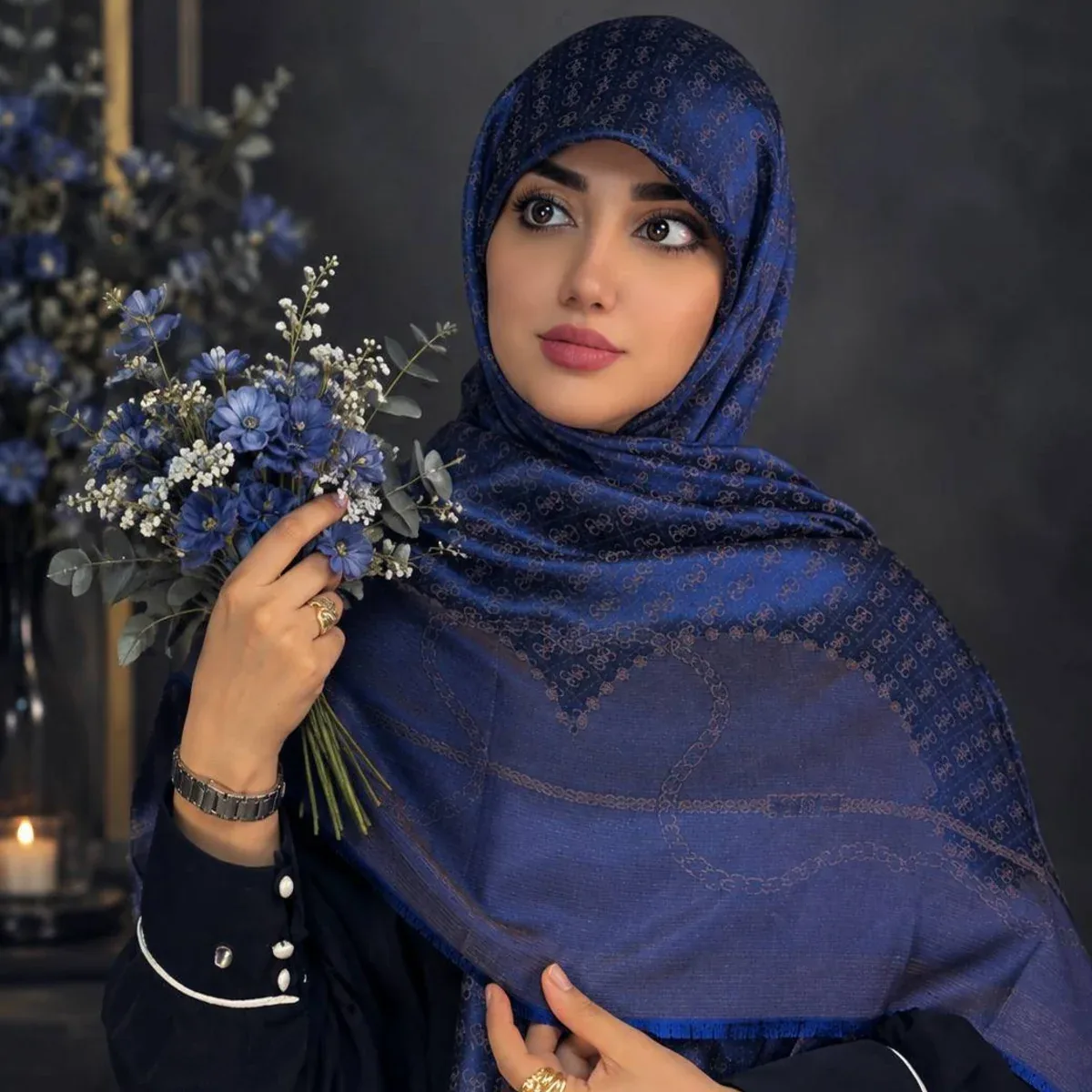 روسری ژاکارد نیلا - تصویر ۶
