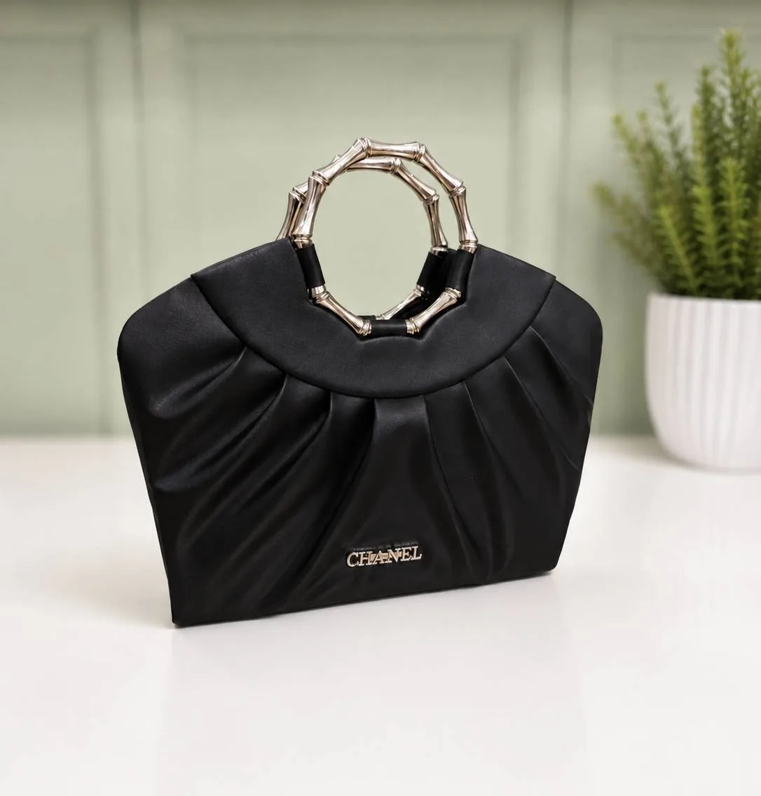 کیف دستی مجلسی مدل Bamboo Black