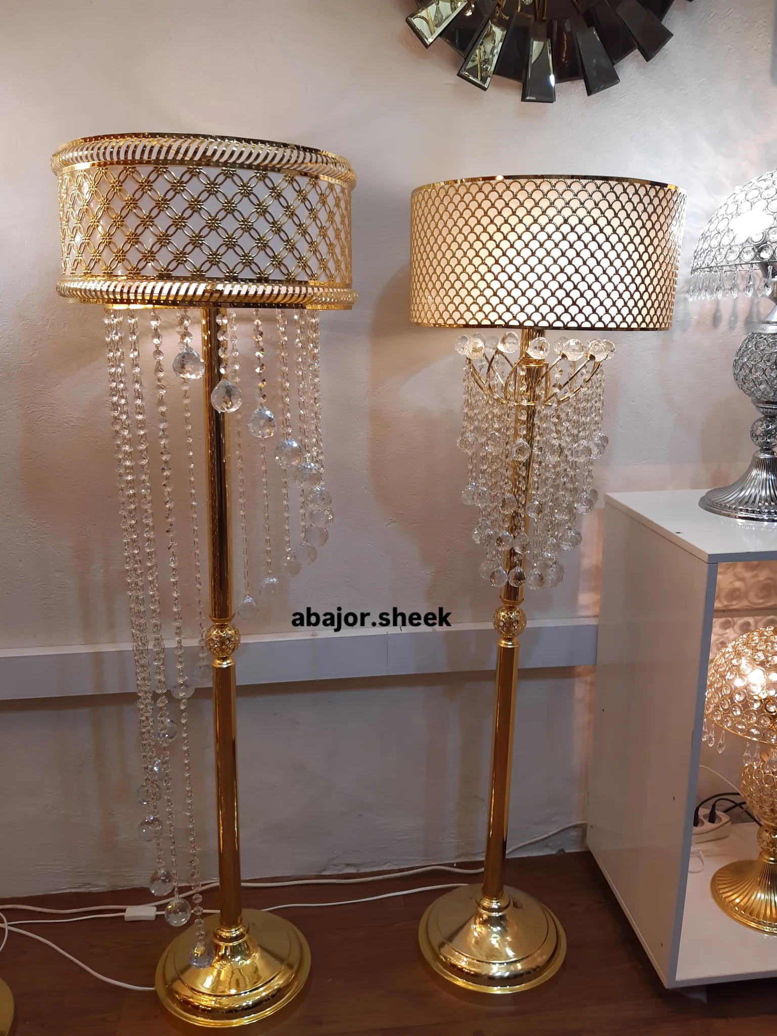 آباژور ایستاده کریستالی