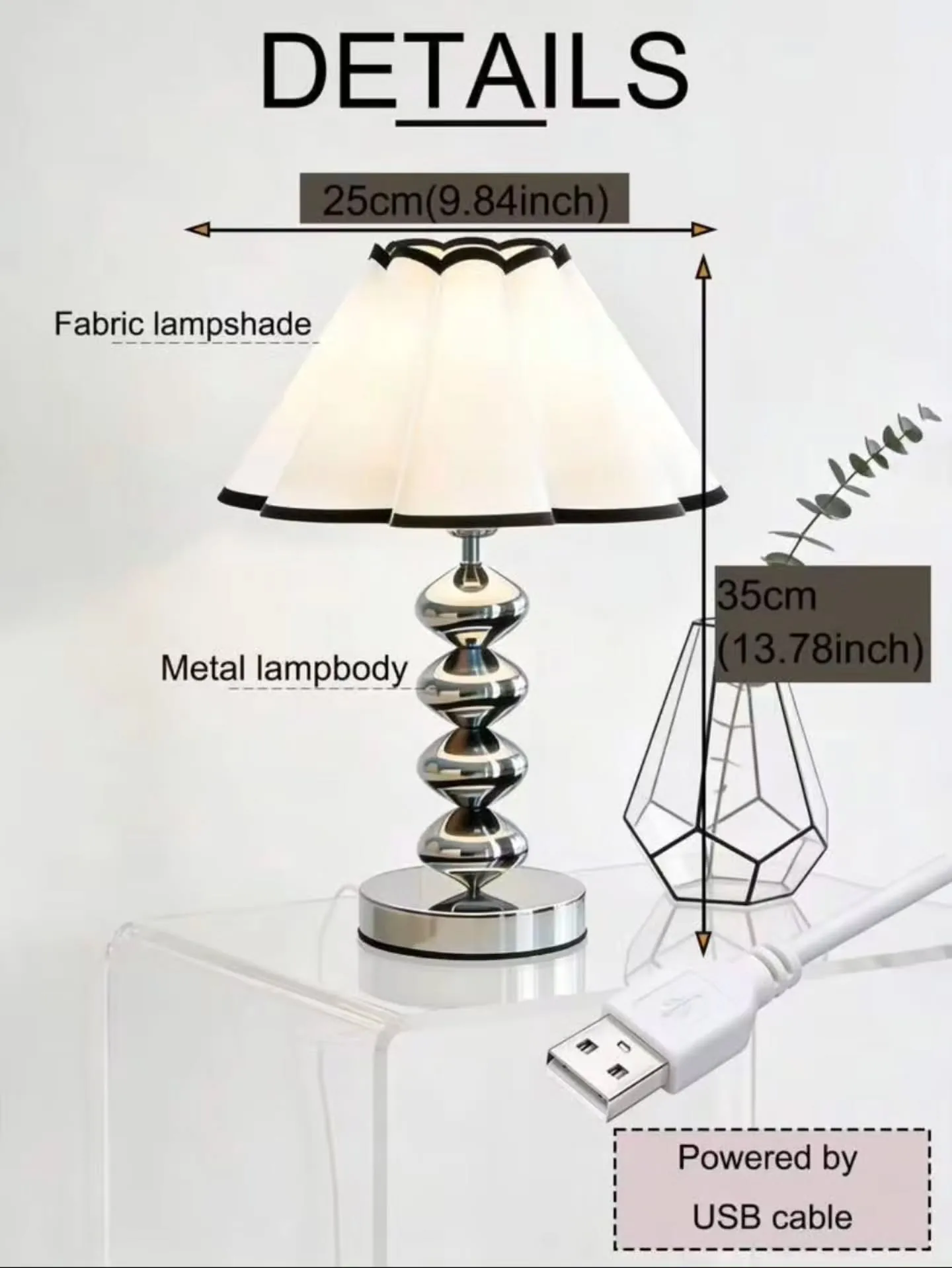 چراغ رومیزی مینیمال اسکاندیناوی شین - تصویر ۹