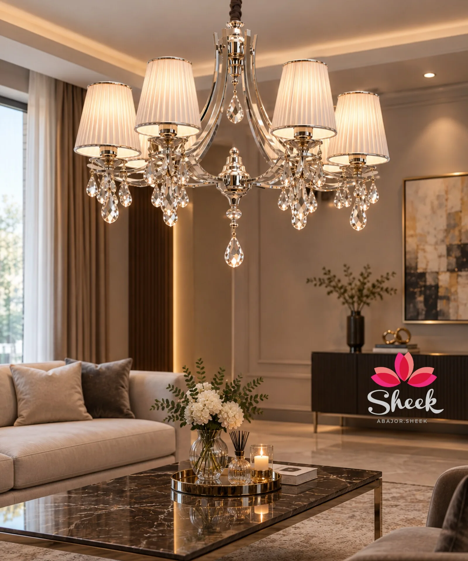 لوستر کریستالی لوکس