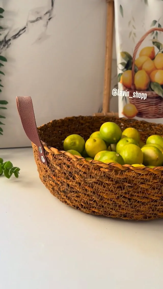 سبد حصیری دکوراتیو
