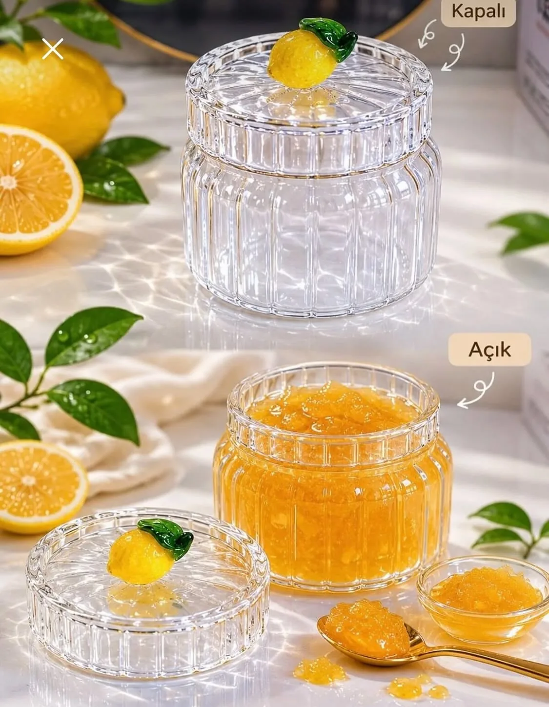 بانکه‌های شیشه‌ای دکوراتیو برای میز صبحانه - تصویر ۳