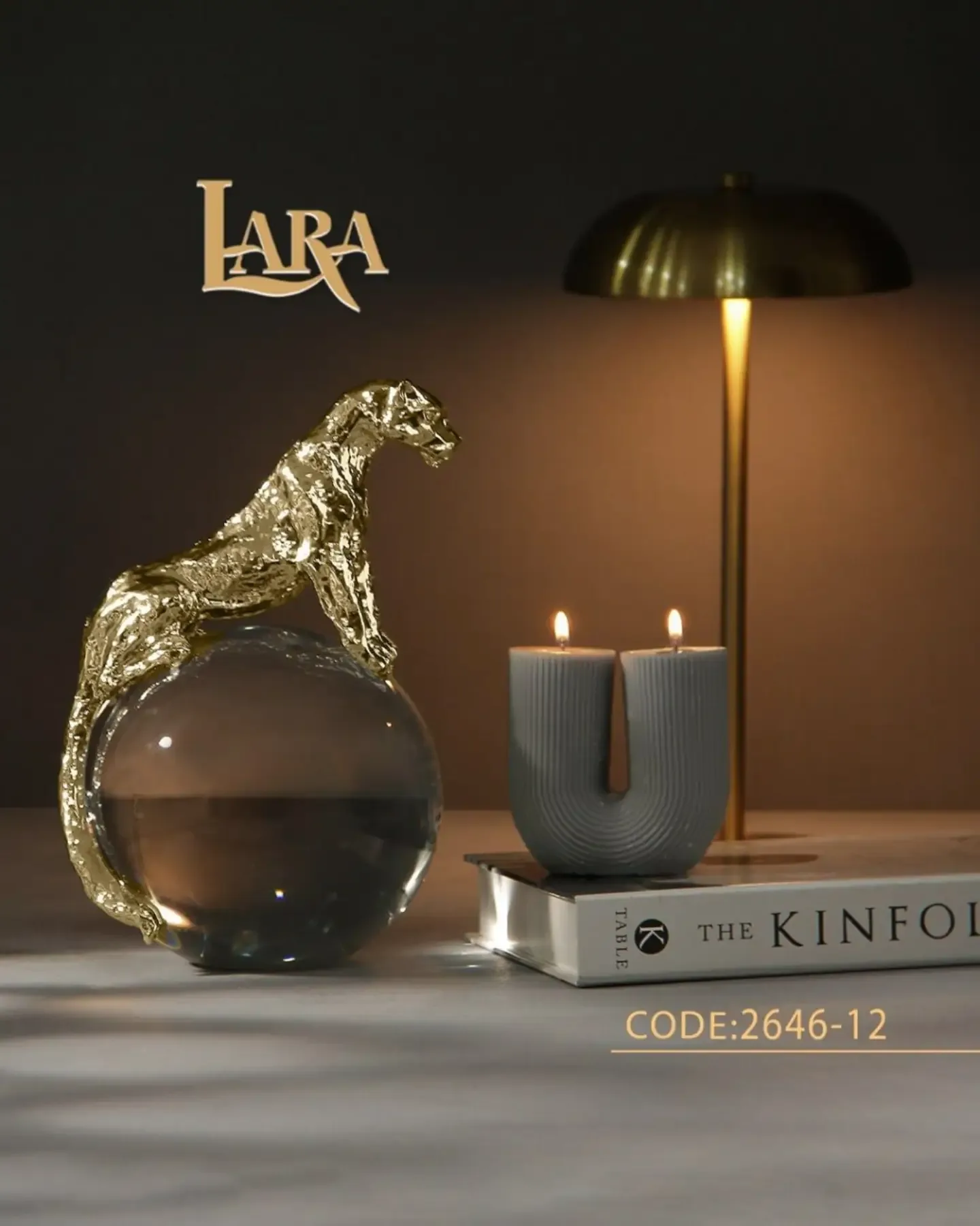 اکسسوری تزیینی طرح حیوانات لوکس برنز و کریستال یا سنگ آمیتیس لارا - تصویر ۳