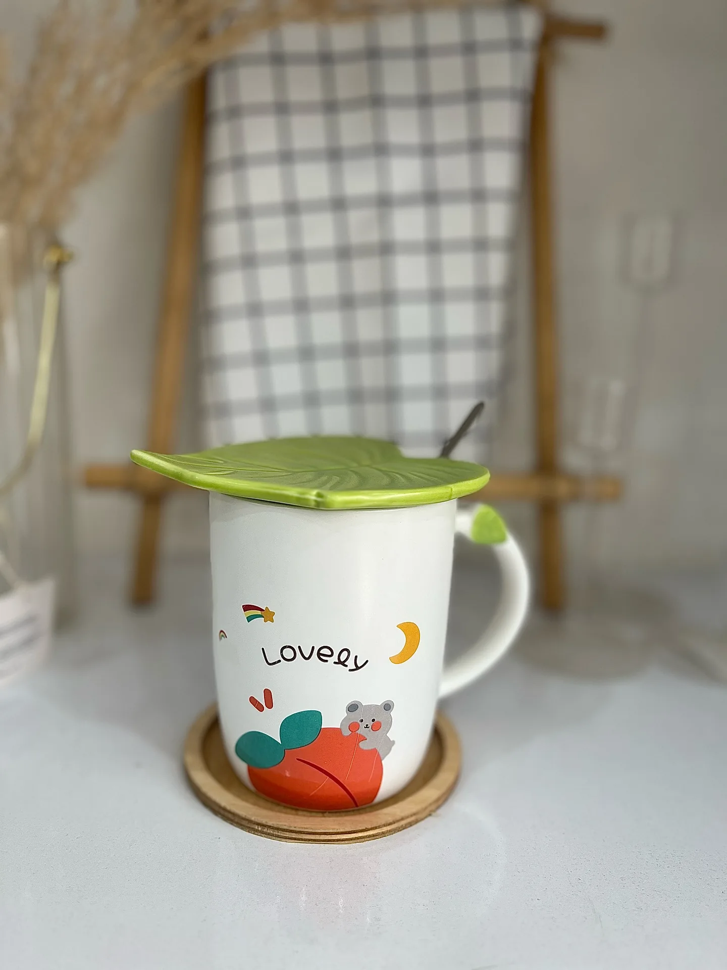 ظرف دکوراتیو با درب برگ - تصویر ۲