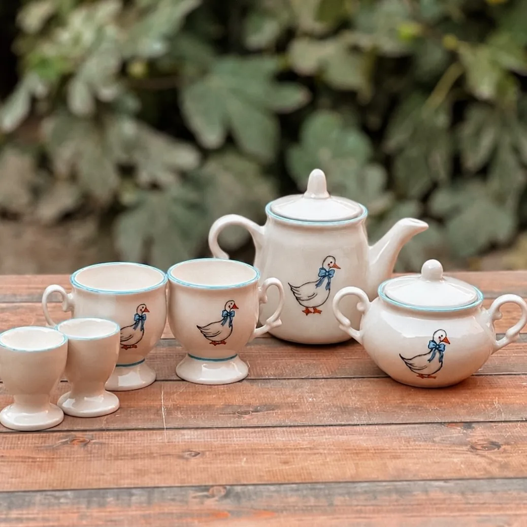 ست صبحانه‌خوری سرامیکی نوستالژیک طرح اردک - تصویر ۲