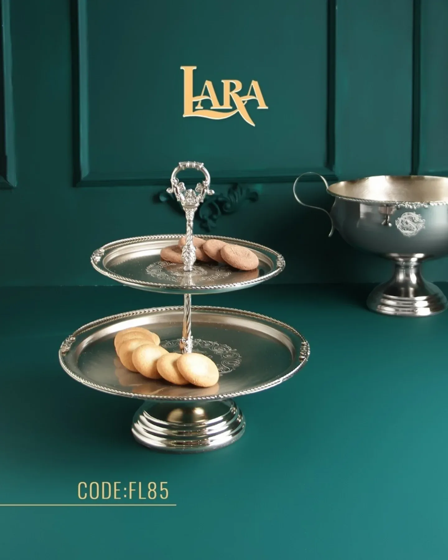 سرویس پذیرایی فلورا لارا ۸ تکه با آبکاری فورتیک - تصویر ۱۲