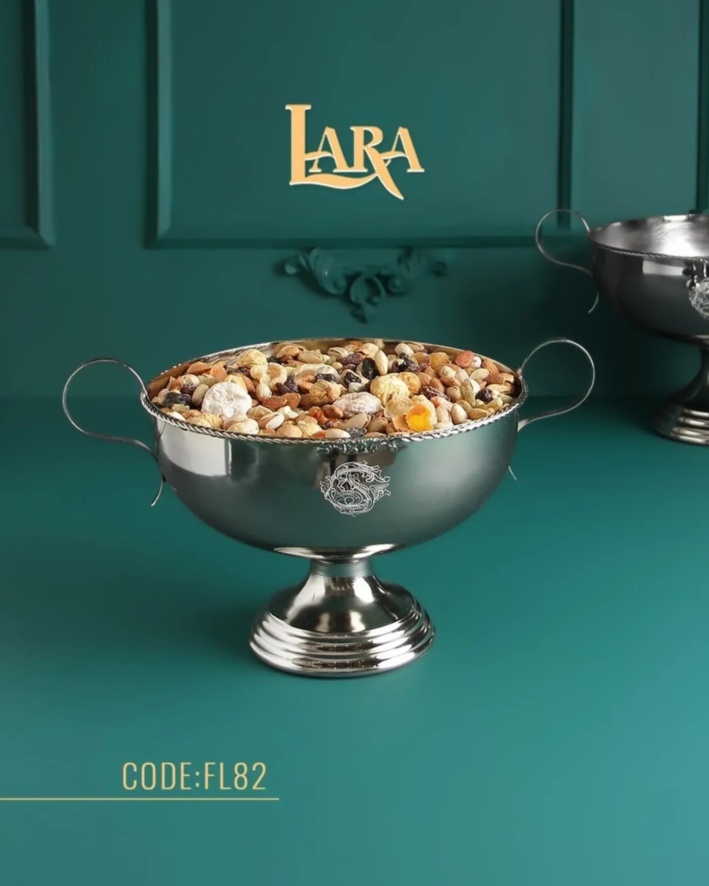 سرویس پذیرایی فلورا لارا ۸ تکه با آبکاری فورتیک - تصویر ۱۱
