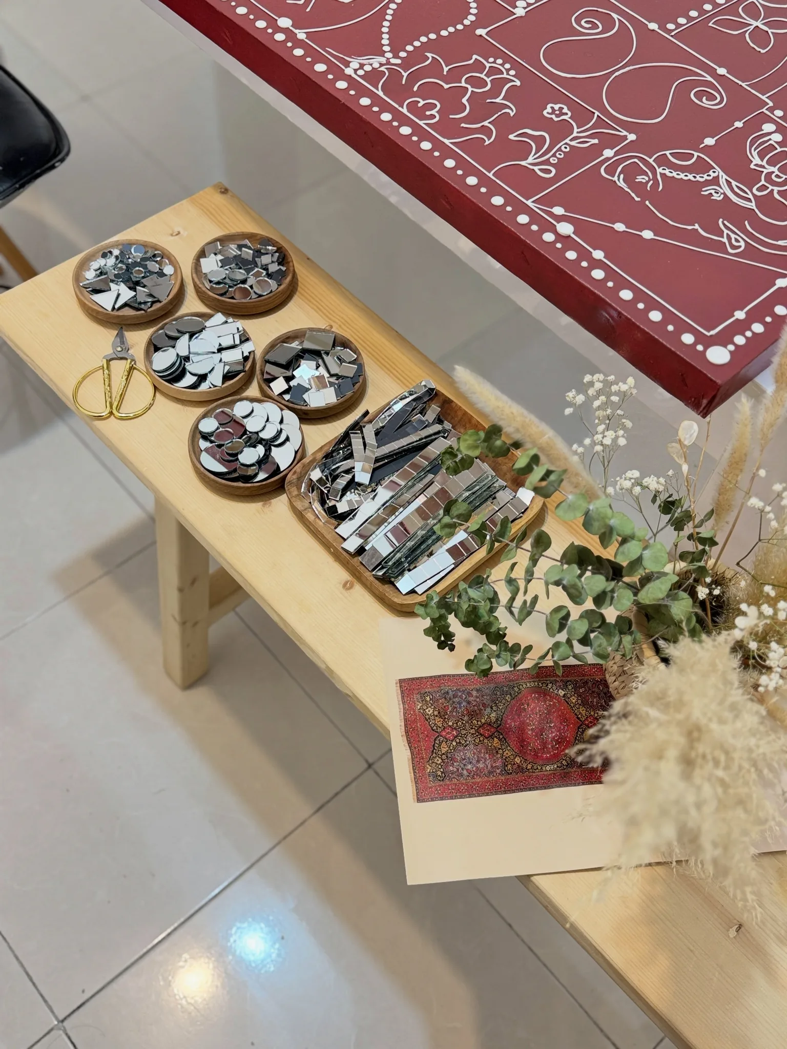تابلو آینه‌ای نقوش هندی دست‌ساز - تصویر ۹