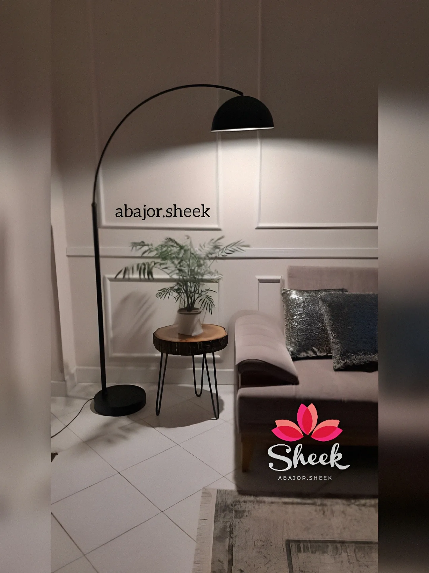 آباژور ایستاده مدل خم