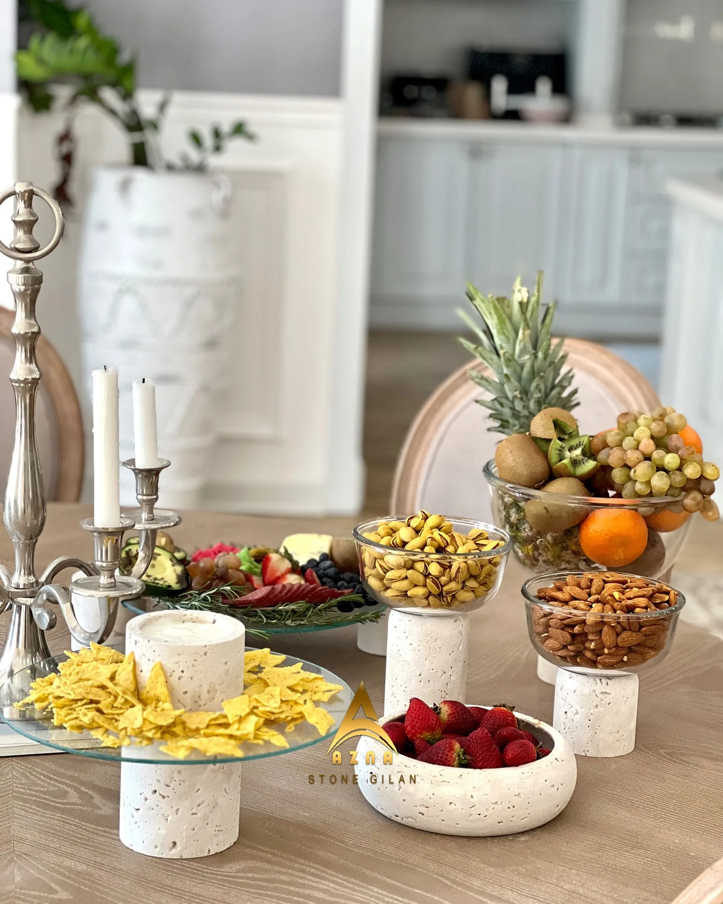 ظروف سنگی و شیشه‌ای دکوراتیو