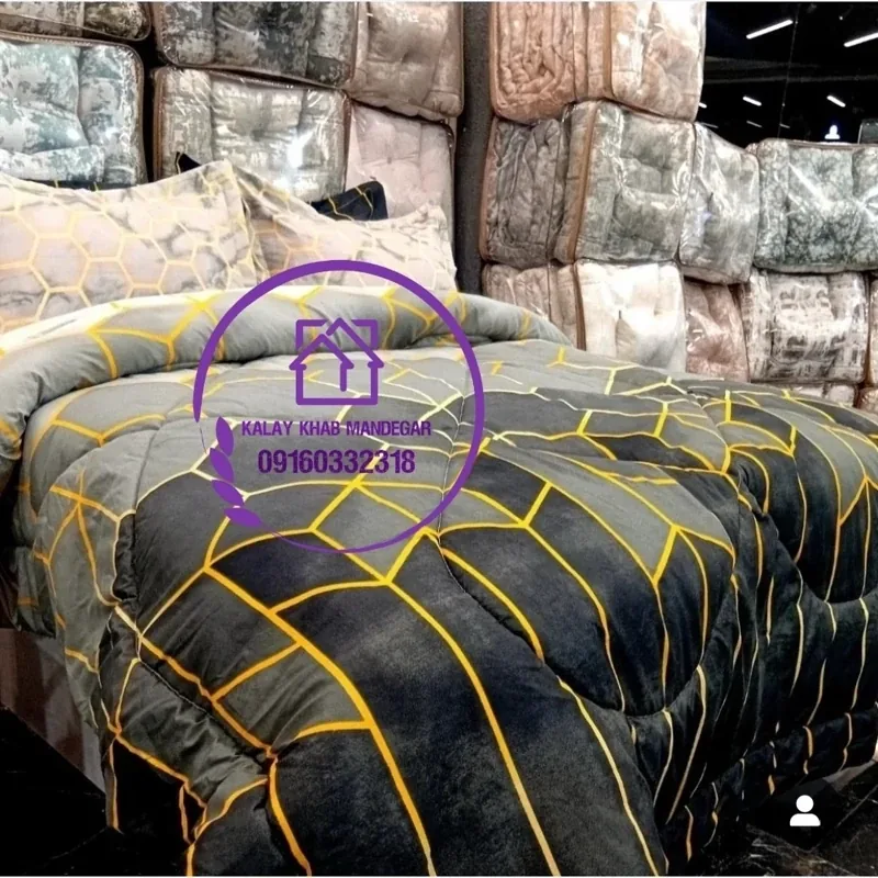 روتختی دونفره 6 تکه دو رو طرح ماربل شامل لحاف،ملحفه کشدار،2عددرویه بالشت ،2 عددرویه کوسن طرح خاص - برای انتخاب طرح باهام تماس بگیرید - تصویر ۶