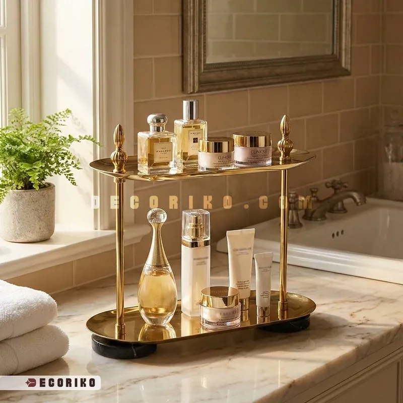 استند نظم دهنده لوازم آرایشی و عطر دو طبقه نووا مینیمال و کلاسیک