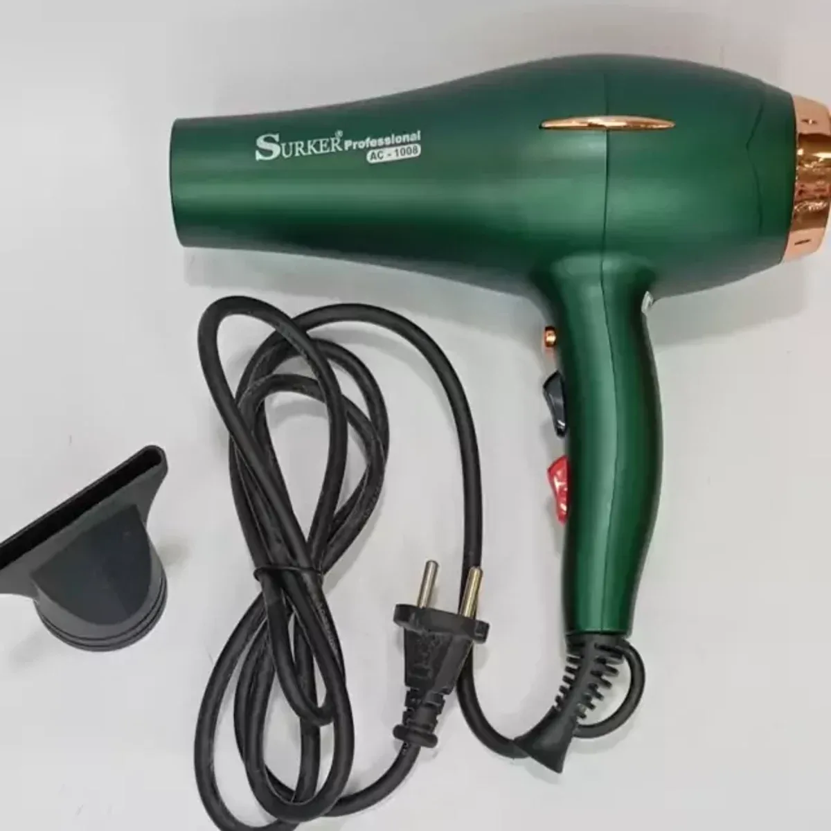 سشوار حرفه‌ای سورکر Surker مدل AC-1008 توان 2200 وات با موتور AC و باد سرد - تصویر ۲
