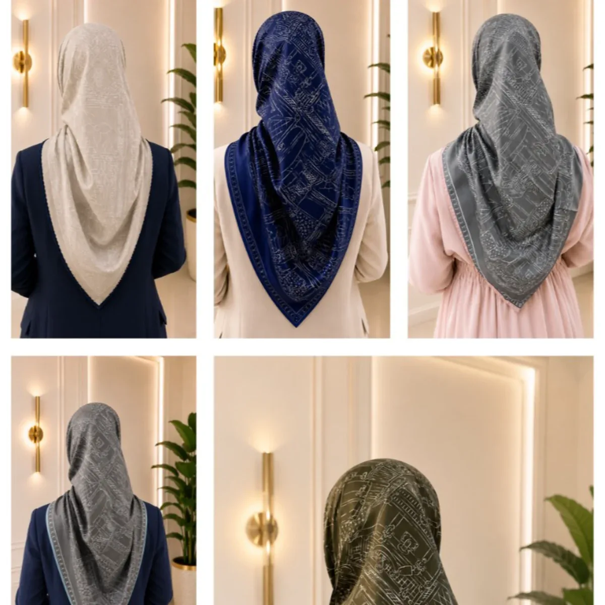 روسری ابریشم توییل وارداتی نیلا - تصویر ۲
