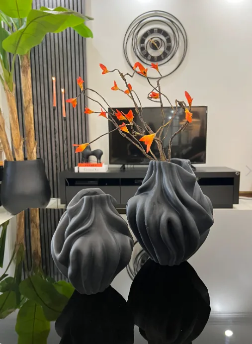 گلدان دکوراتیو و مدرن طرح شاران مجموعه 2 عددی