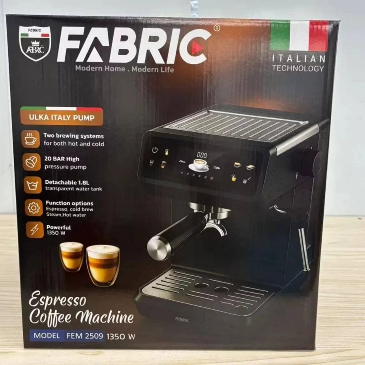 اسپرسوساز نیمه صنعتی فابریک Fabric مدل FEM 2509 - تصویر ۳