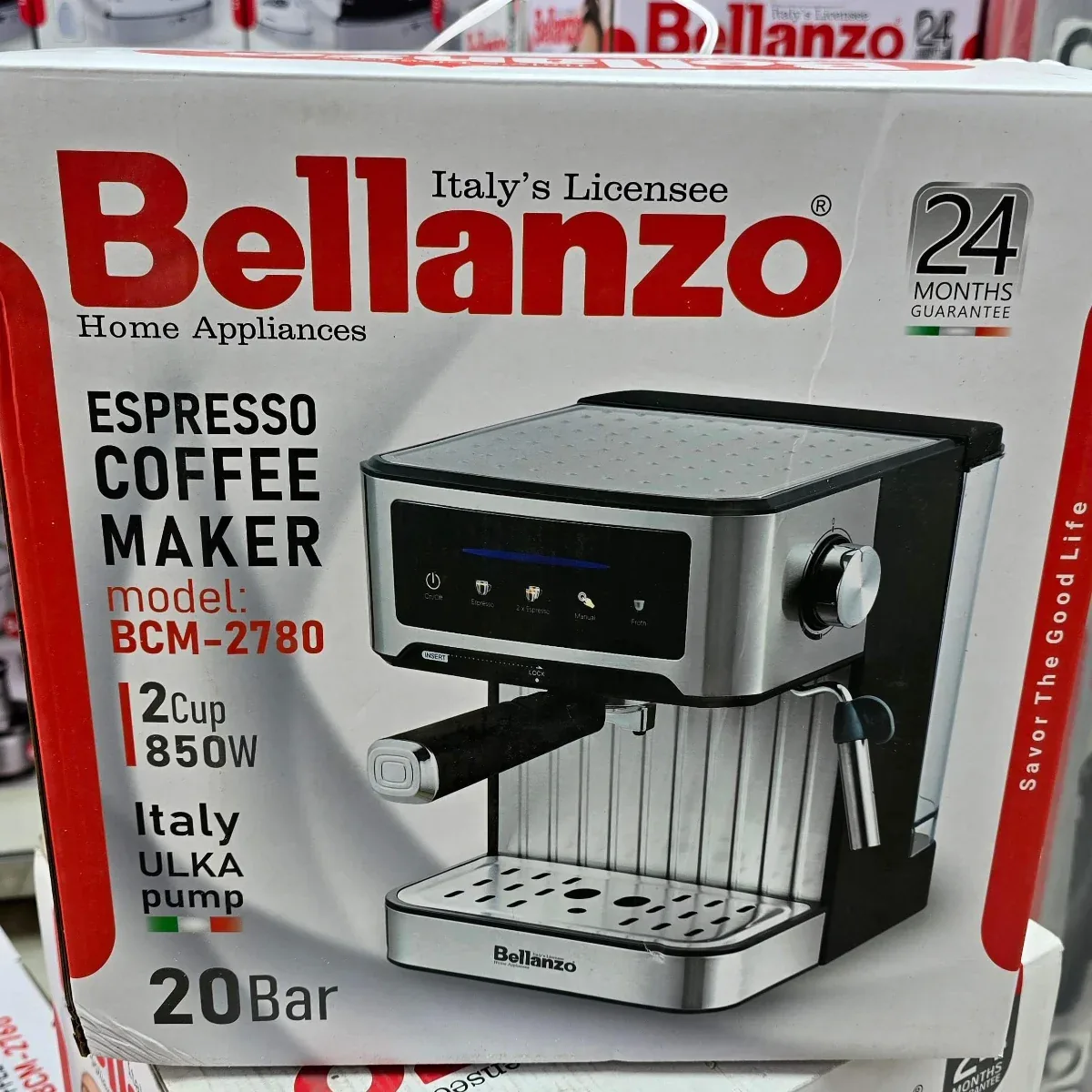 ّاسپرسوساز بلانزو Bellanzo فشار 20 بار مدل2780 BCM - تصویر ۳