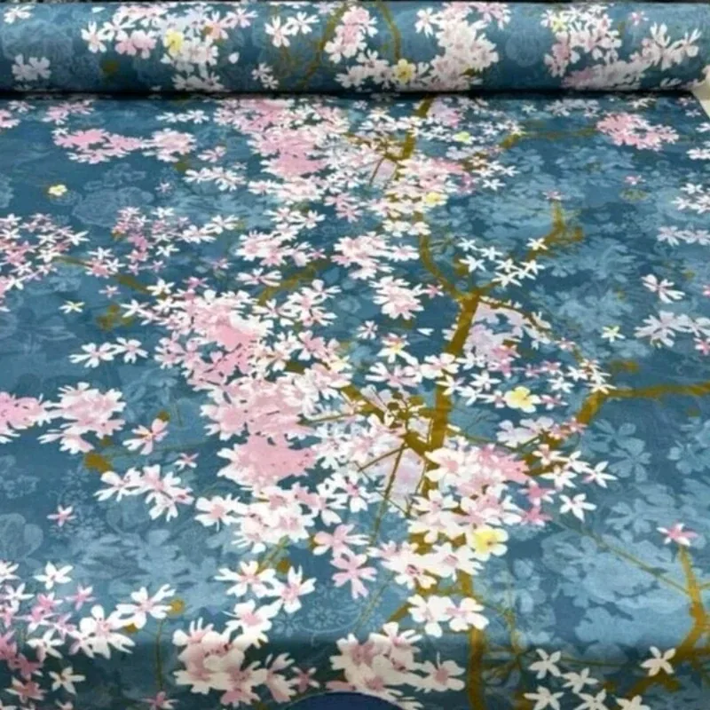 پارچه ملافه ای،پارچه ملحفه ای عرض240 سانت پارچه ملافه ای طرح شکوفه جنس پیگمنت بدون رنگدهی و آبرفت در طرح های مختلف - برای انتخاب طرح باهام تماس بگیرید - تصویر ۷