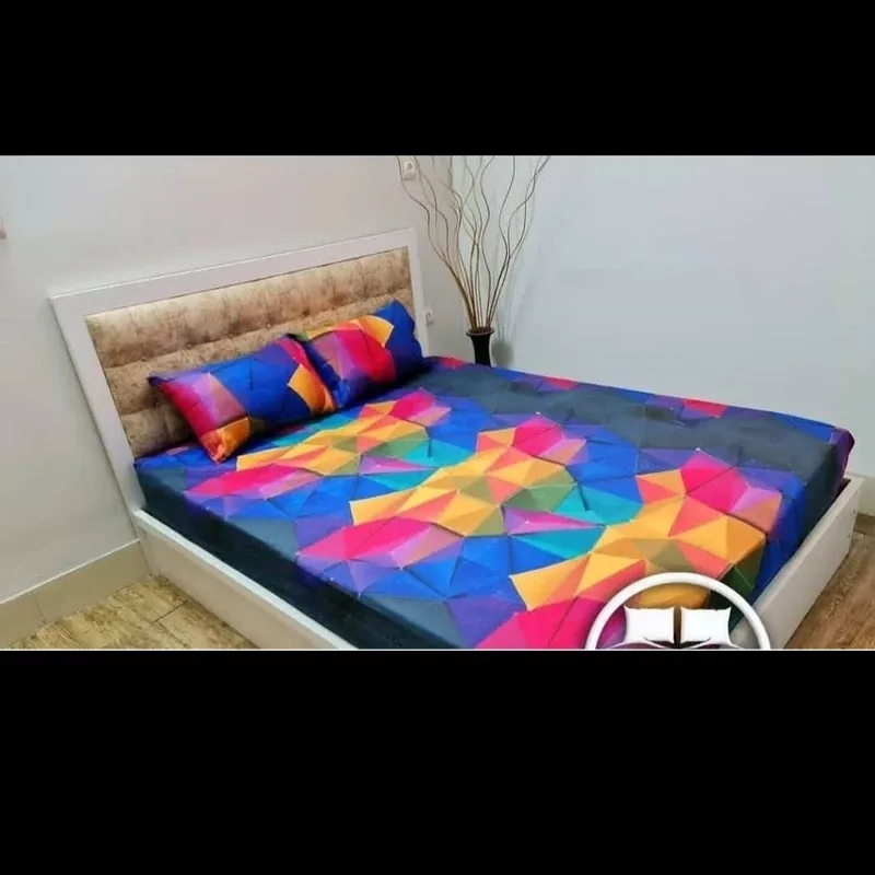 روتختی دونفره 3 تکه شامل ملحفه کشدار خوشخواب و دو عدد رو بالشتی سایز 160در200 - برای انتخاب طرح باهام تماس بگیرید - تصویر ۳